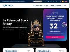 The website screenshot for https://www.excom.es/