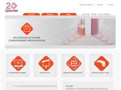 The website screenshot for https://opticnet.ro