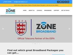 The website screenshot for http://zonebroadband.co.uk