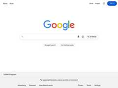 The website screenshot for http://google.com