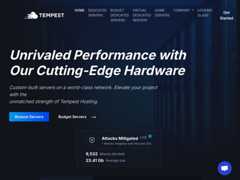 The website screenshot for https://tempest.net