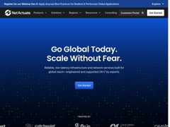 The website screenshot for https://www.netactuate.com