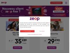 The website screenshot for http://www.zeop.re