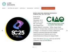 The website screenshot for https://www.linkoregon.org