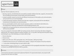 The website screenshot for https://apernet.io