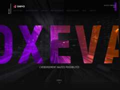The website screenshot for http://www.oxeva.fr