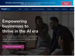 The website screenshot for https://www.fluidone.com