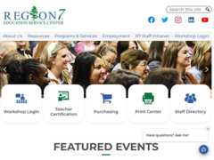 The website screenshot for http://esc7.net