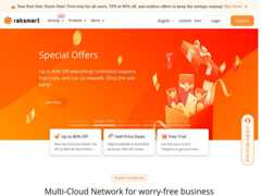 The website screenshot for https://www.raksmart.com