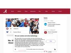 The website screenshot for https://www.rolltide.com