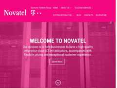 The website screenshot for https://www.novatel.bg