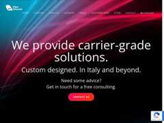 The website screenshot for https://www.fibertelecom.com