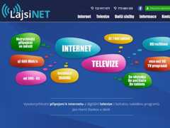 The website screenshot for https://lajsinet.cz