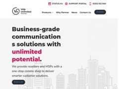 The website screenshot for http://www.voip-unlimited.net