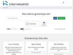 The website screenshot for https://www.internetsahibi.net