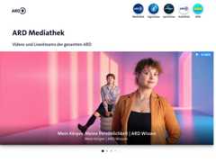 The website screenshot for http://www.ard.de