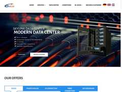 The website screenshot for http://www.skylink-data-center.nl