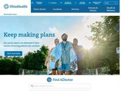 The website screenshot for http://ohiohealth.com
