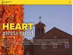 The website screenshot for http://sbu.edu