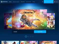 The website screenshot for http://www.gameforge.com