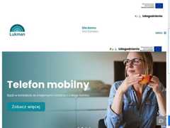 The website screenshot for http://www.lukman.pl