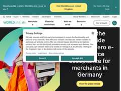 The website screenshot for https://worldline.com