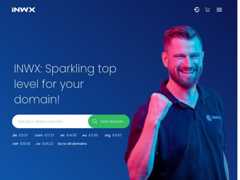 The website screenshot for https://www.inwx.de