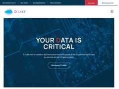 The website screenshot for http://www.d-lake.fr