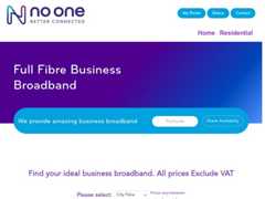 The website screenshot for http://www.noone.co.uk