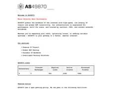 The website screenshot for https://www.as49870.net