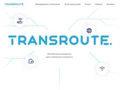 The website screenshot for https://transroute.net