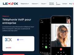 The website screenshot for http://leonix.fr