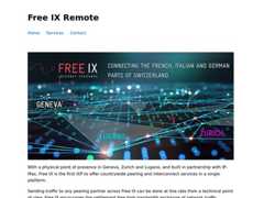 The website screenshot for https://free-ix.net/