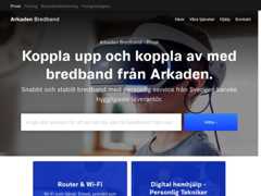 The website screenshot for https://www.arkaden.se/