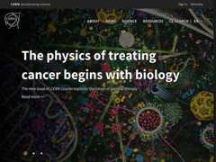 The website screenshot for https://home.cern