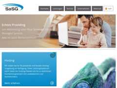 The website screenshot for http://www.sasg.de