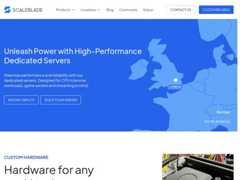 The website screenshot for https://scaleblade.com/