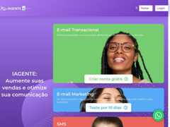 The website screenshot for https://www.iagente.com.br