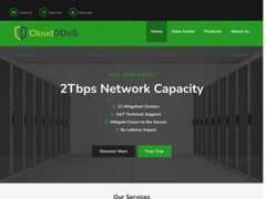 The website screenshot for http://www.cloudddos.com