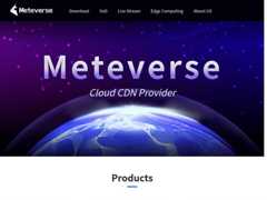The website screenshot for https://meteversecloud.com/