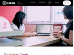 The website screenshot for http://www.radius.ph