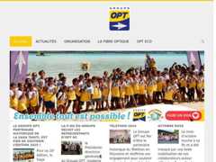 The website screenshot for https://www.opt.pf