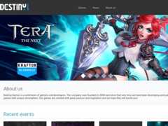 The website screenshot for https://destiny.games