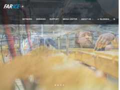 The website screenshot for http://www.farice.is