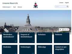 The website screenshot for http://www.maastricht.nl