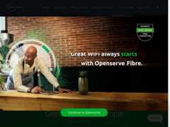 The website screenshot for https://openserve.co.za/