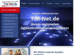 The website screenshot for https://www.t-m-net.de