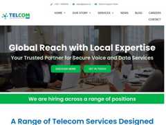 The website screenshot for https://www.telcom.ie
