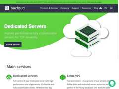 The website screenshot for https://www.bacloud.com