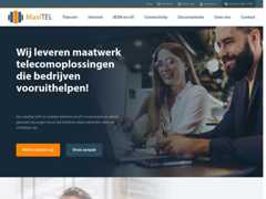 The website screenshot for https://maxitel.nl/